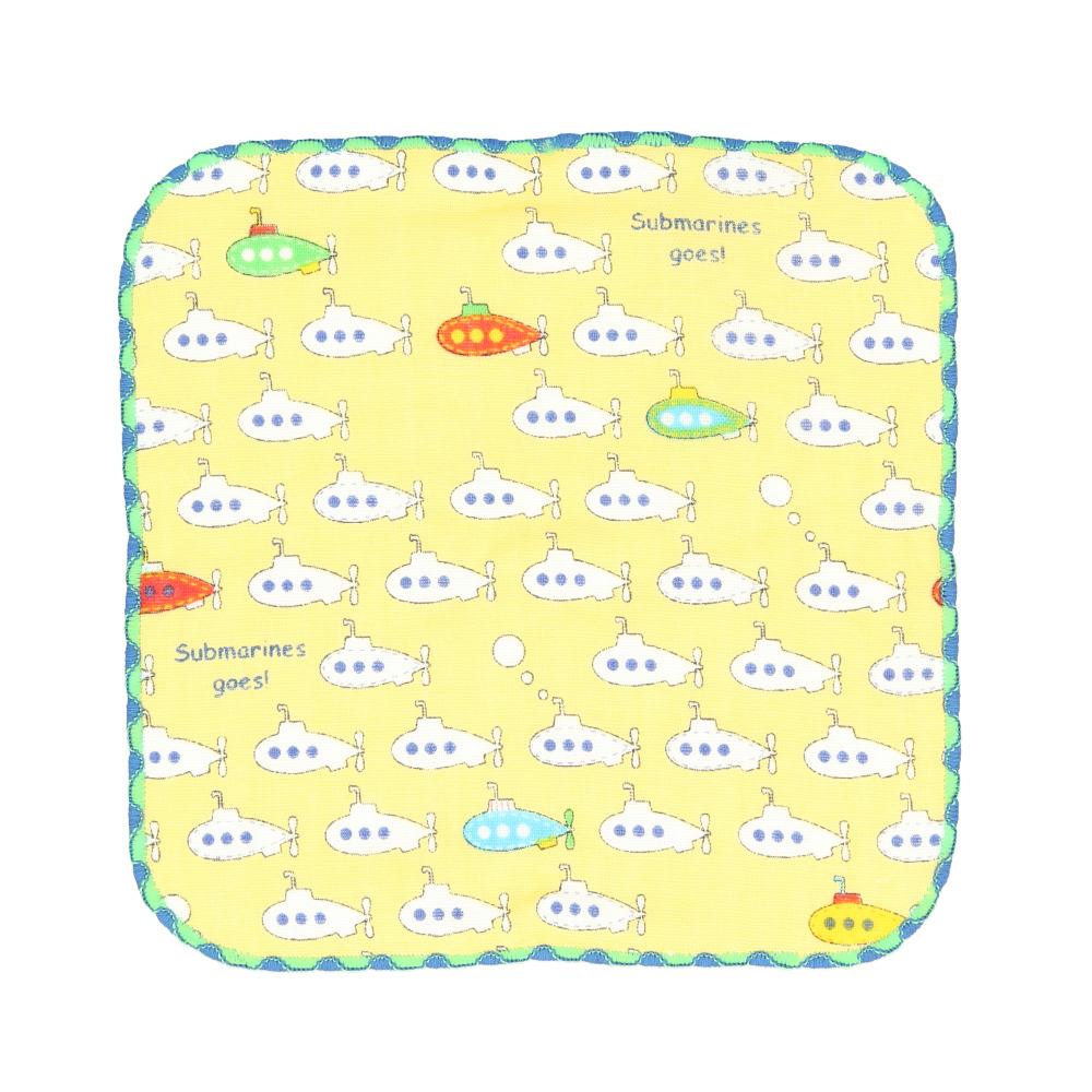 BF026999-1A-2G COCOWALK(ココウォーク) COCOWALK ガーゼミニハンカチ（サブマリン/イエロー）