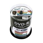 HIDISC データ用 16倍速対応DVD-R 100枚パック　4.7GB　ホワイトプリンタブル ハイディスク HDDR47JNP100