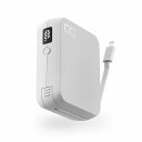 CIO SMARTCOBY Pro CABLE C to Lightning 着脱可ケーブル内蔵 モバイルバッテリー 急速充電 PD対応 USB-C×2 10000mAh（ホワイト） SMARTCP35W-CABLE-LWH