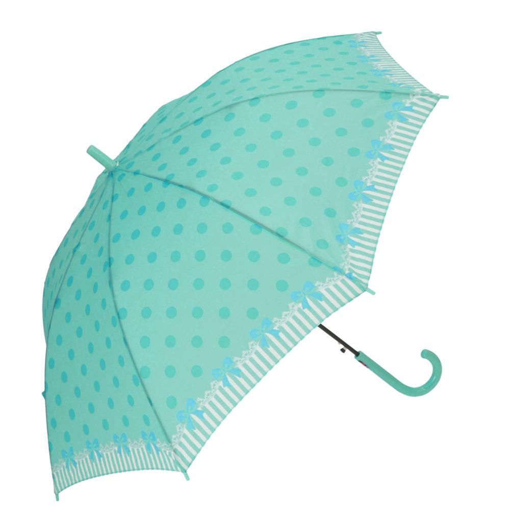 BACKYARD FAMILY(バックヤードファミリー) ジュニア耐風骨長傘 55cm(24030.リボンドットスカイ) BF012747-1A-2B [BF0...