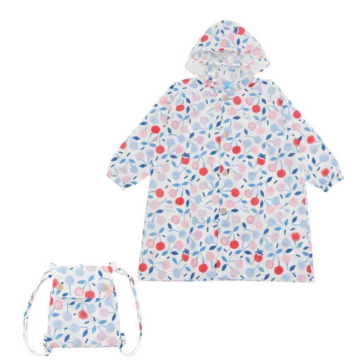 kukka hippo(クッカヒッポ) レインコート(さくらんぼ・サイズ:100cm) BF021785-1A-2B kukka hippo(クッカヒッポ) レインコート(さくらんぼ・サイズ:100cm) BF021785-1A-2B