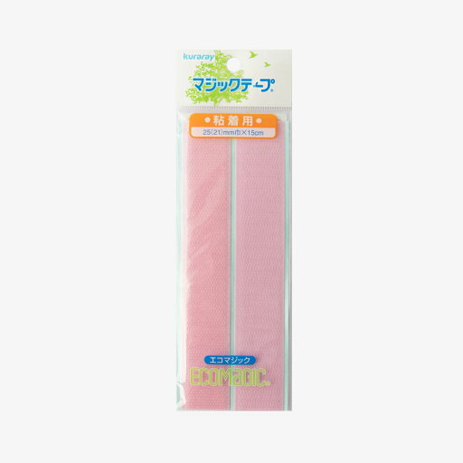 エコマジック 粘着剤付マジックテープ(ピンク・25mm巾) M15RNN エコマジック 粘着剤付マジックテープ(ピンク・25mm巾) M15RNN