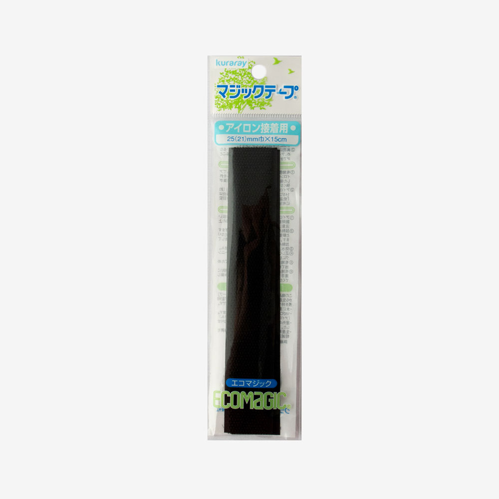 エコマジック アイロン接着用マジックテープ（黒・25mm巾） M15RHN