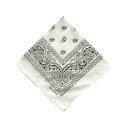 BF022349-1A-2C BACKYARD FAMILY(バックヤードファミリー) PAISLEY BANDANNA(WHITE)