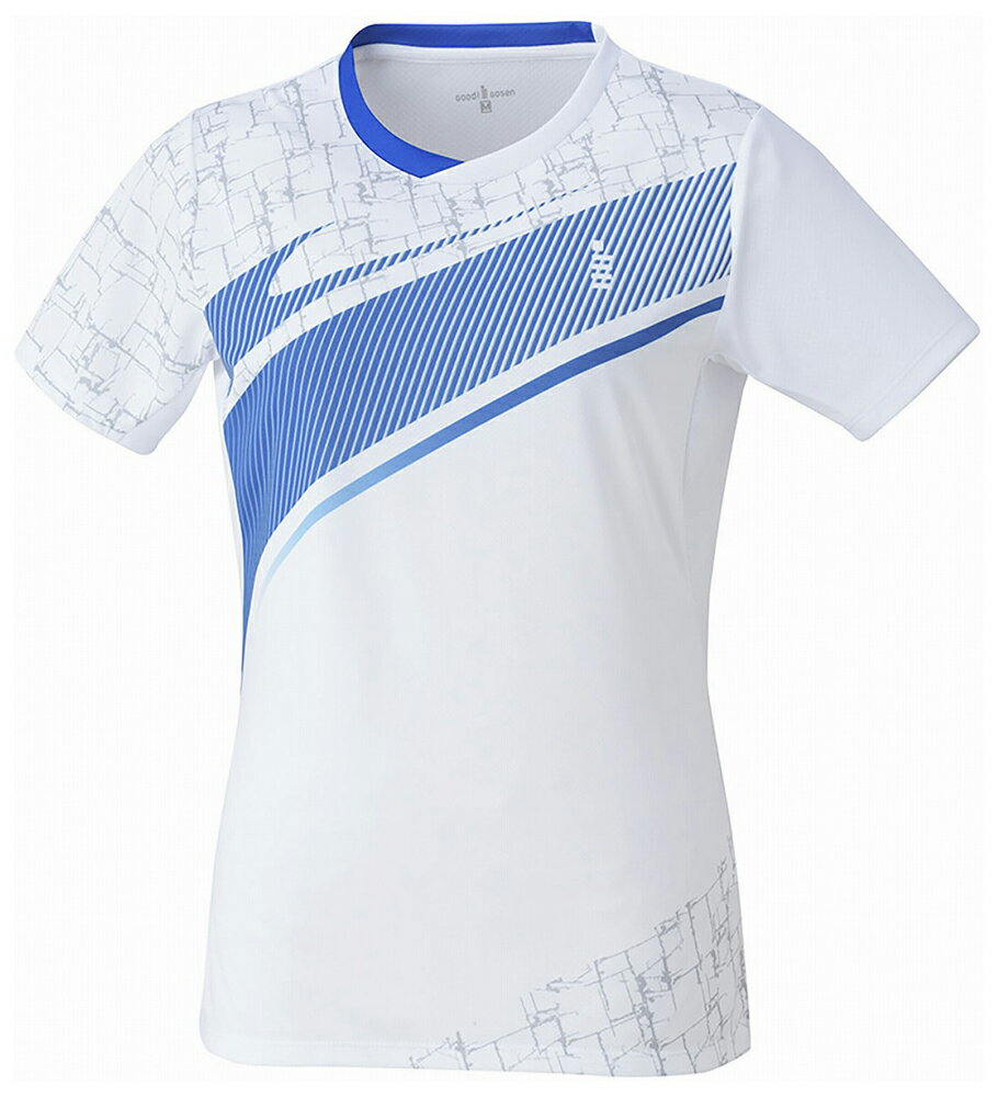 GOS-T2343-30-S ゴーセン レディース ゲームシャツ（ホワイト・サイズ：S） GOSEN