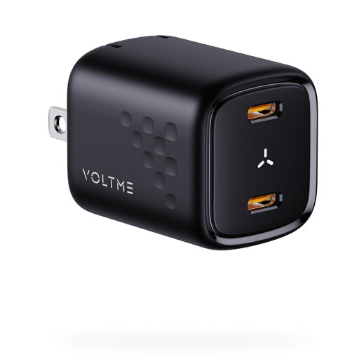 VOLTME(ボルトミー) PD対応 30W Type-C×2ポート 折りたたみ式充電器(ブラック) Revo 30 Duo (C+C) V2095 VOLTME(ボルトミー) PD対応 30W Type-C×2ポート 折りたたみ式充電器(ブラック) Revo 30 Duo (C+C) V2095