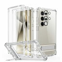 ESR Galaxy S24 Ultra(SC-52E)用 ミリタリーグレード ポリカーボネート ダブルガードケース スタンド付き(Clear) Armor K...