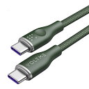 VOLTME(ボルトミー) 5A・100W データ転送/急速充電 高耐久編み込み ナイロンケーブル USB-C&USB-C 1m(グリーン) C2168(VOLTME)(2)
