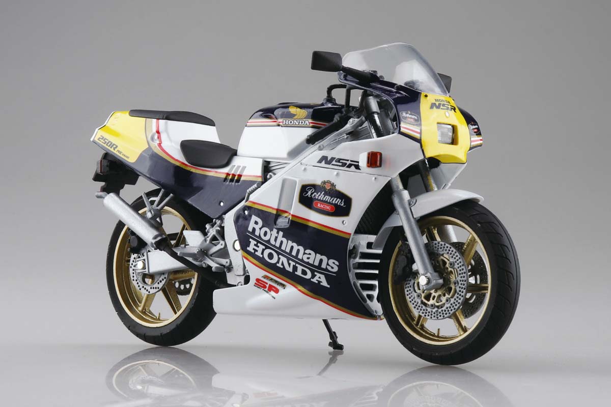 アオシマ（スカイネット） 1/12 完成品バイク Honda NSR250R SP ’88 セイシェルナイトブルー/ホワイト【11550】 塗装済完成品