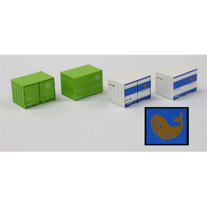 ［鉄道模型］六半 (Z) A104-10 日本曹達 U19Aコンテナ 黄緑・白/青 各色2個入り