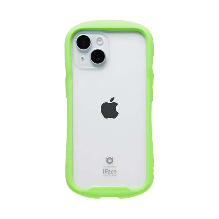 Hamee iPhone 15用 ガラスケース IFACE REFLECTION（ライムグリーン） 41-975084