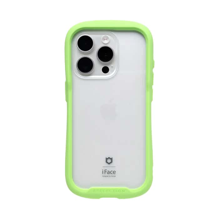 Hamee iPhone 15 Pro用 ガラスケース IFACE REFLECTION（ライムグリーン） 41-975114