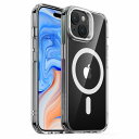 ESR iPhone 15用 MagSafe対応 隠れスタンド付きハイブリッドケース(クリア) Classic Hybrid Case with Stash S...