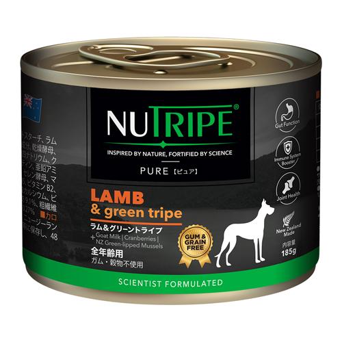 ドッグフード ウェット 缶 ニュートライプ ピュア ラム＆グリーントライプ 全年齢用　185g ファンタジ..