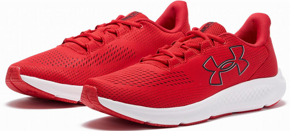 DOM-3026518-600-25.5 アンダーアーマー メンズ チャージド パスート3 ビックロゴ（Red/Red/Black・サイズ：25.5cm） UNDER ARMOUR