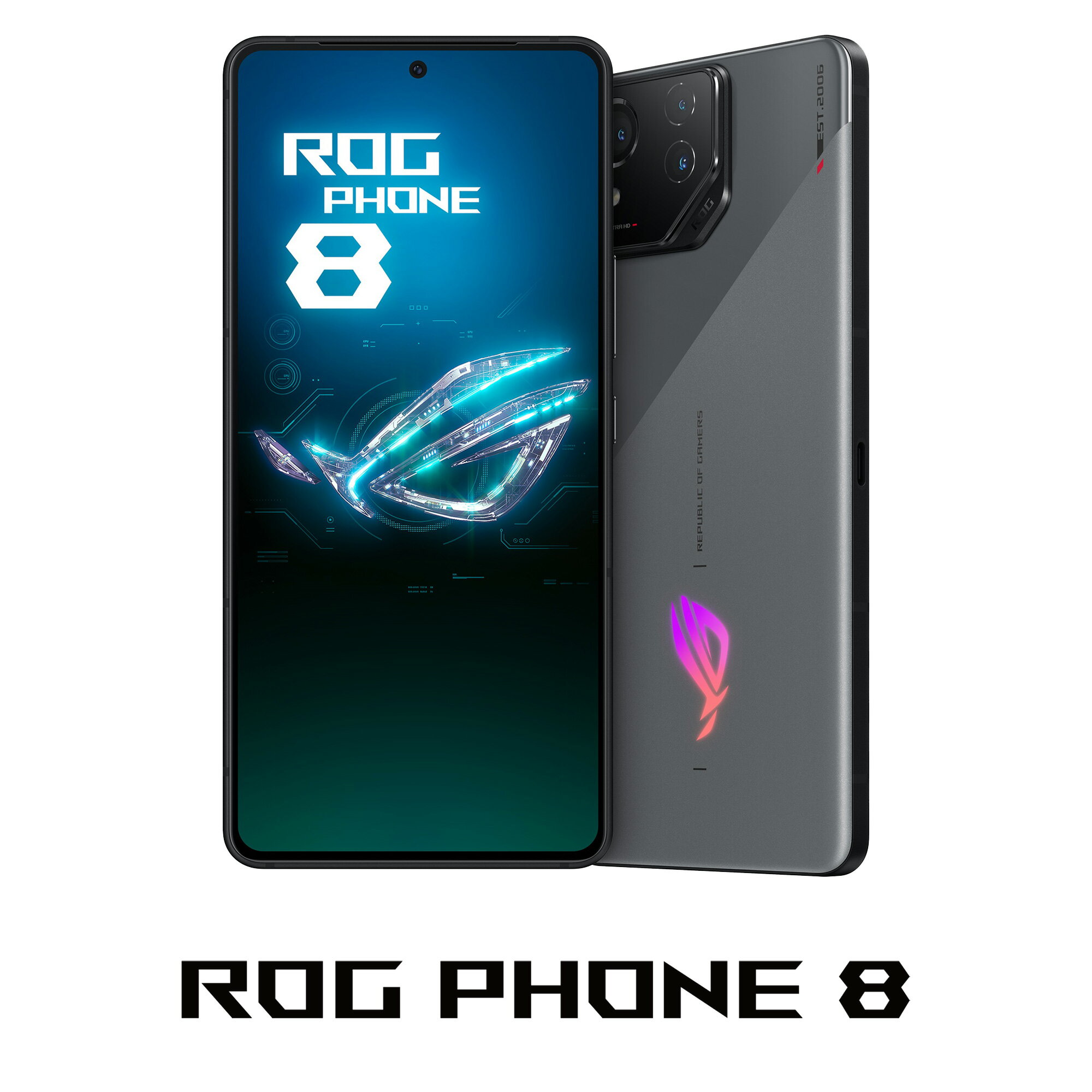 ASUS エイスース ROG Phone 8 16GB/256GB レベルグレー 6.78 AMOLEDディスプレイ 2400x1080 Qualcomm Snapdragon 8 Gen 3 オクタコアCPU メモリ16GB ROG8-GY16R256