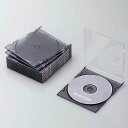 エレコム Blu-ray/DVD/CDケース 10枚セット(スリム/PS/1枚収納・クリアブラック) CCD-JSCS10CBK