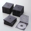 エレコム Blu-ray/DVD/CDケース 50枚セット(スリム/PS/2枚収納・クリアブラック) CCD-JSCSW50CBK