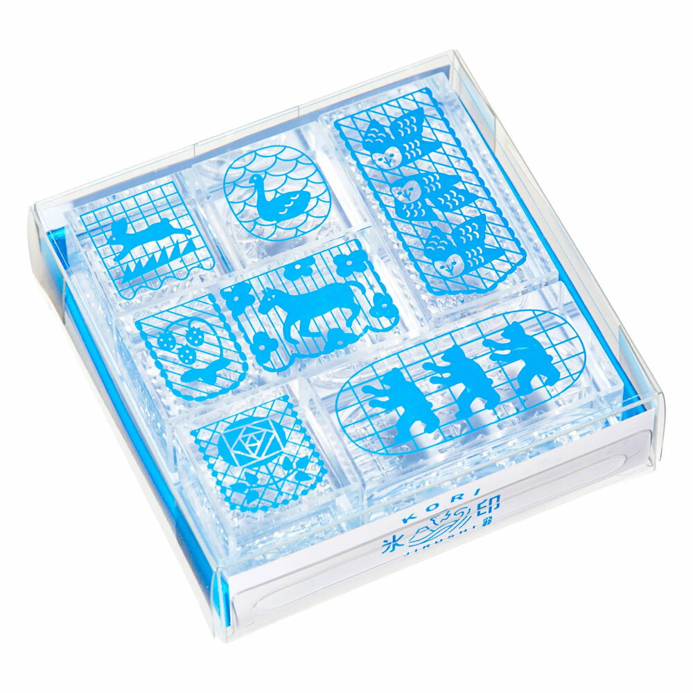 キングジム 透明スタンプ「氷印」 フラッグセット（6個セット） KING JIM CLSS-001