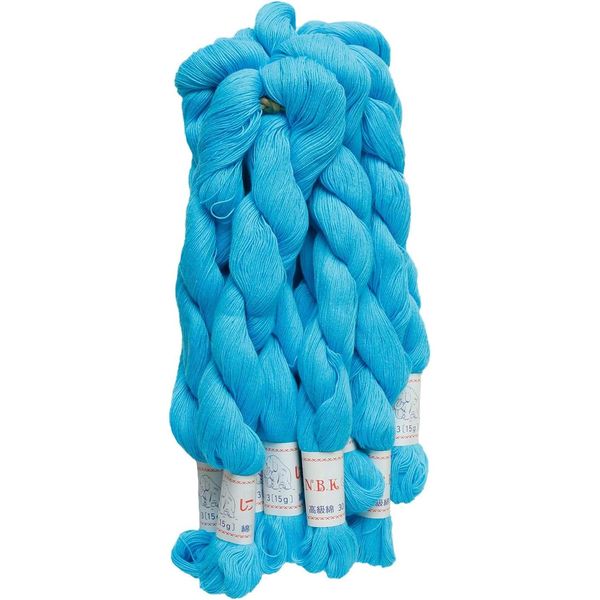 NBK 和洋裁用しつけ糸 15g×10カセ（ブルー：サイズ：#30/3） F2-47BU