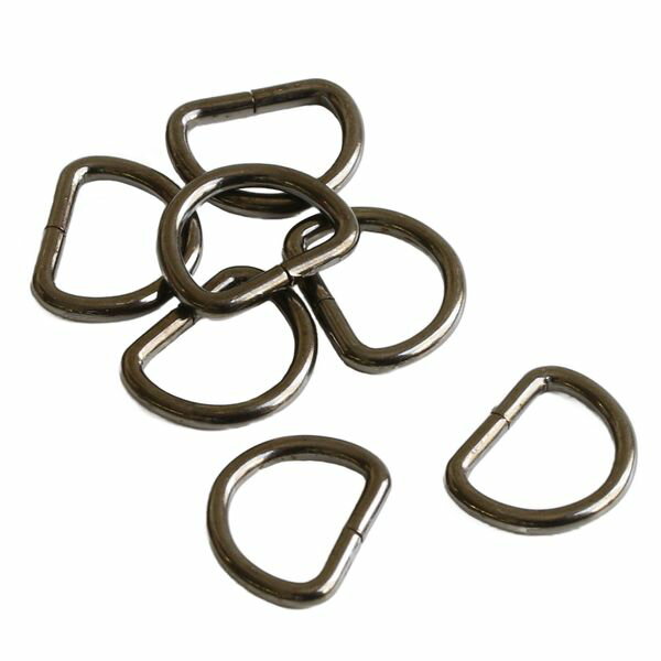 NBK Dカン 30個入（ブラックニッケル・内径/10×H8mm、径/φ2mm） S22-3