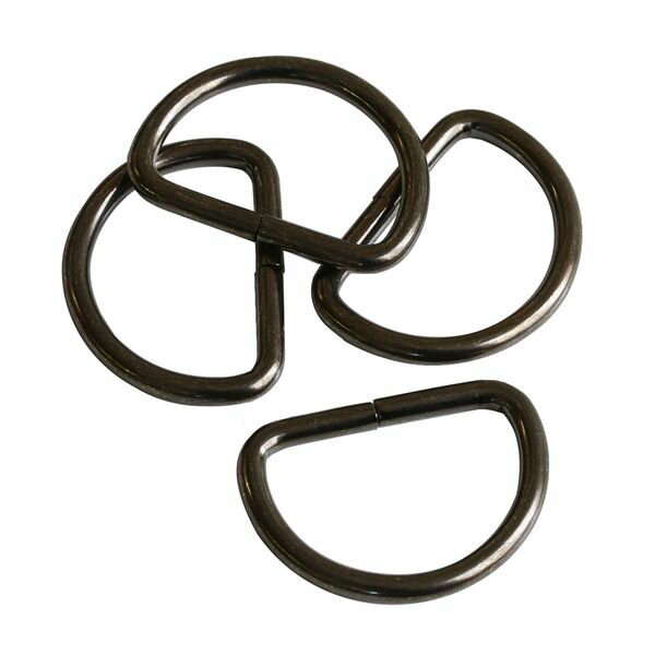 NBK Dカン 30個入（ブラックニッケル・内径/25×H17mm、径/φ2mm） S22-23