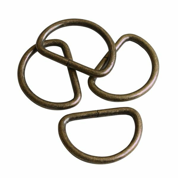 NBK Dカン 30個入（アンティークゴールド・内径/25×H17mm、径/φ2mm） S22-24