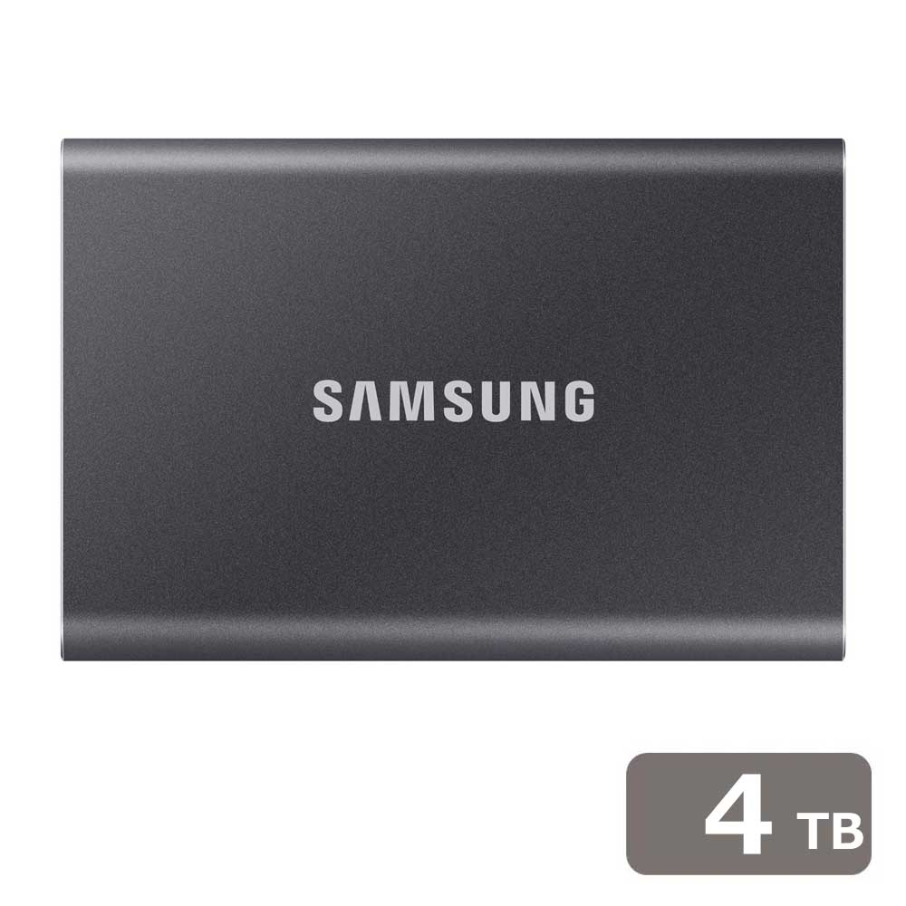 Samsung（サムスン） ポータブルSSD スタンダードモデル T7シリーズ 4TB（グレー） Portable SSD T7 MU-PC4T0T-IT/A