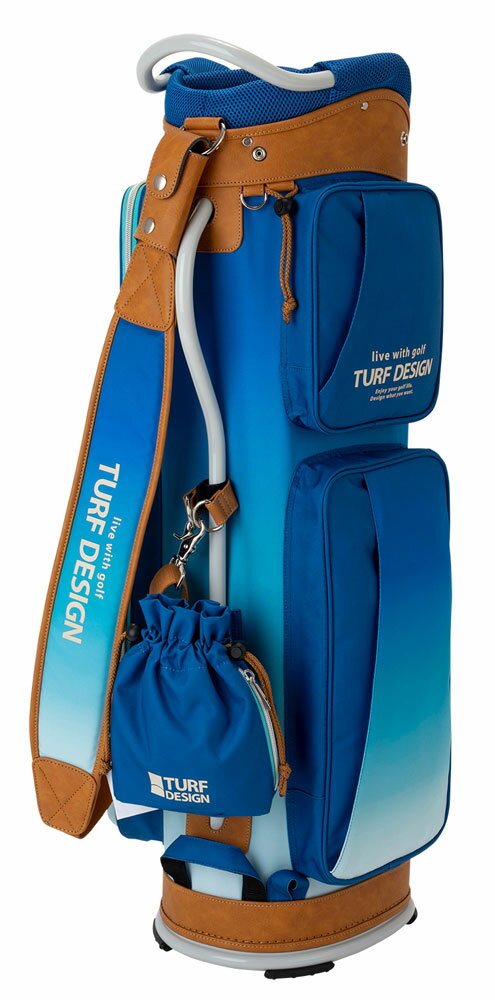 朝日ゴルフ TDCB-BD70-BL 朝日ゴルフ キャディバッグ（ブルー・47インチ対応・9.5型） TURF DESIGN