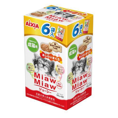 MiawMiaw ジューシー6P あじわいまぐろ 360g（60g×6袋） アイシア MMジユ-シ-6Pマグロ60G*6