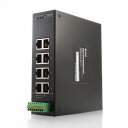 サンワサプライ 産業用ギガビット対応PoEスイッチングハブ(IEEE802.3bt/8ポート)(ブラック) LAN-GIGAPOEFA84
