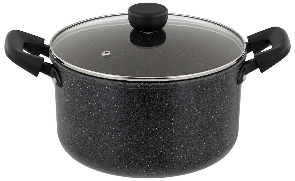 ベストコ 【IH対応】　ライトセンス マーブル IHシチューポット　22cm　ダークグレー NM-364 Bestco [N..