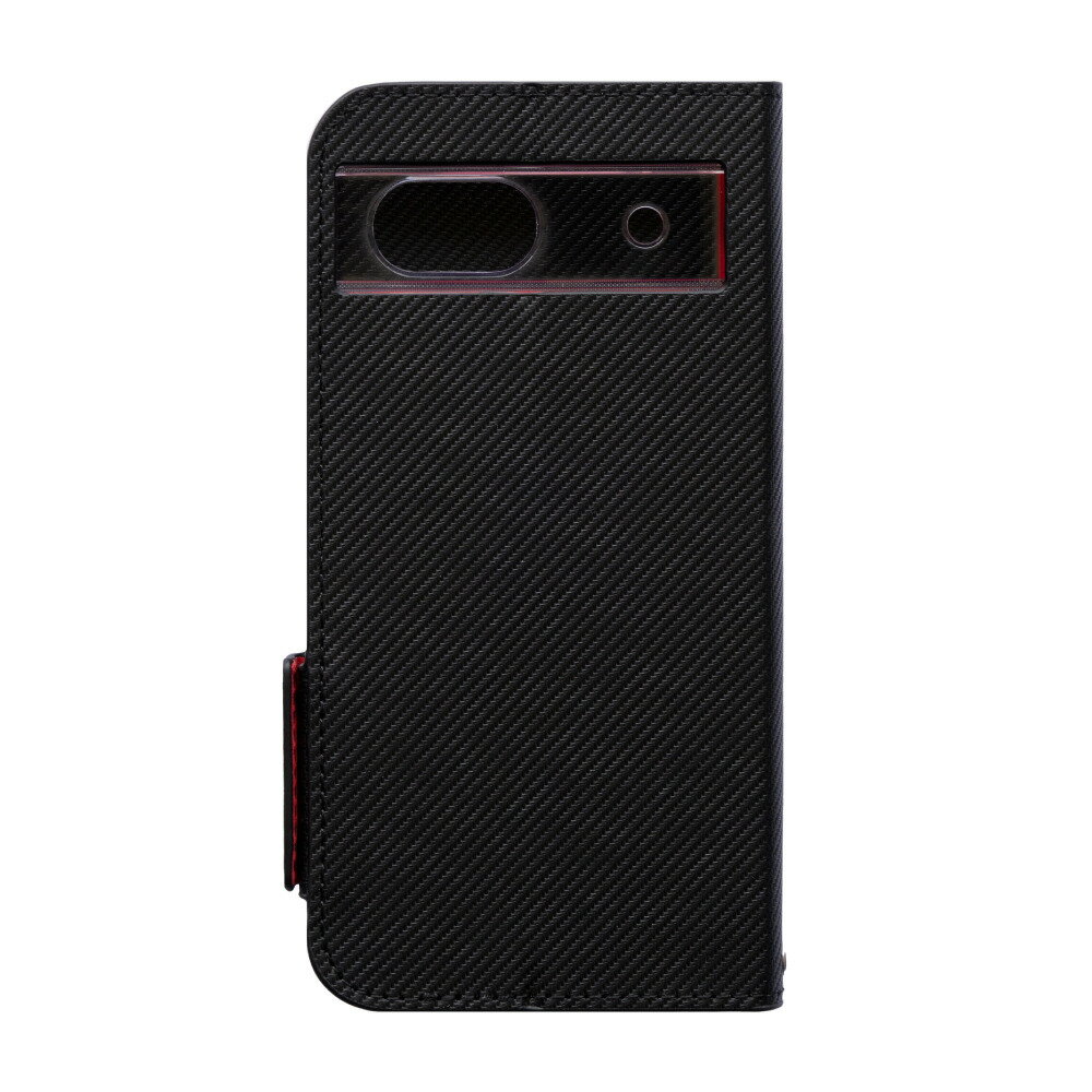 トリニティ Google Pixel 8a用  耐衝撃フリップノートケース（カーボンブラック） Simplism(シンプリズム) TR-PX248A-FN-CBBK