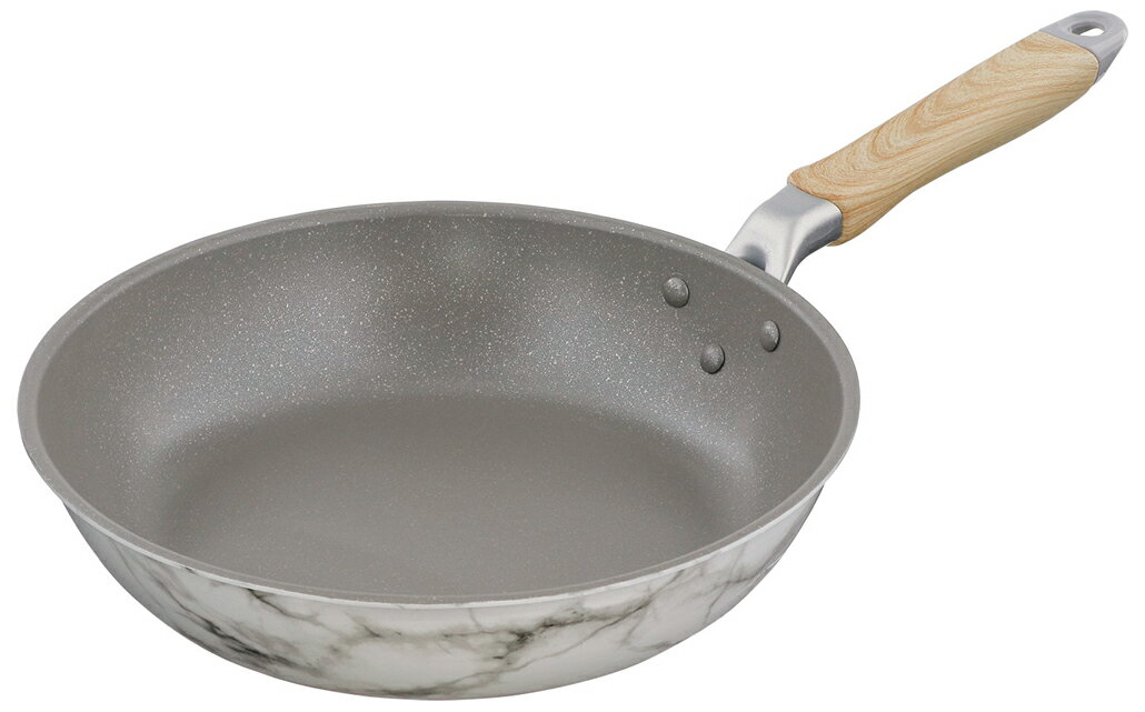NX-102 ベストコ 【ガス火専用】MARBLE KITCHEN ガス火 フライパン　26cm　ホワイト Bestco [NX102ベストコ]