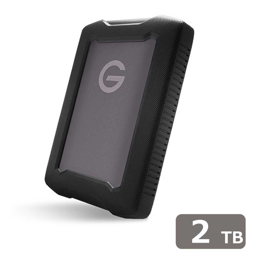 Western Digital｜ウエスタンデジタル 堅牢で軽量 バンパー付USB 3.2 Gen1対応ポータブルハードディスク 2TB G-DRIVE…