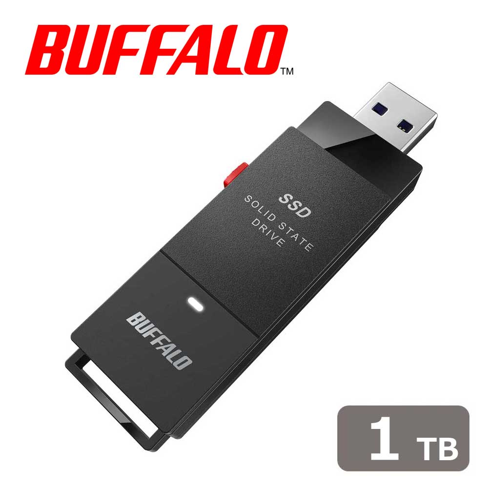 バッファロー|BUFFALO USB3.2(Gen1)対応 スティック型外付けSSD 1TB SSD-PUT1.0U3-BKA