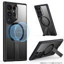 ESR Galaxy S24 Ultra(SC-52E)用 MagSafe対応 3Wayスタンドモード 軍用規格保護ケース キックスタンド付き(Clear Bl...