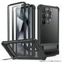 ESR Galaxy S24 Ultra(SC-52E)用 ミリタリーグレードポリカーボネートダブルガードケース(Frosted Black) Armor Kickstand Case ESR464(2)
