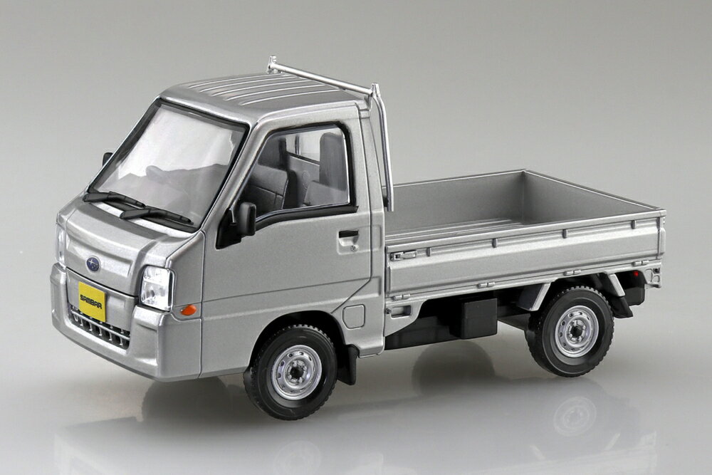アオシマ 1/32 楽プラ スナップキット No.05-SS スバル サンバー トラック(スターリングシルバーメタリック)【65792】 プラモデル