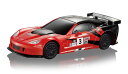童友社 1/24 2.4GHz RCカー キャデラック コルベット C6.R(赤/黒) ラジコン