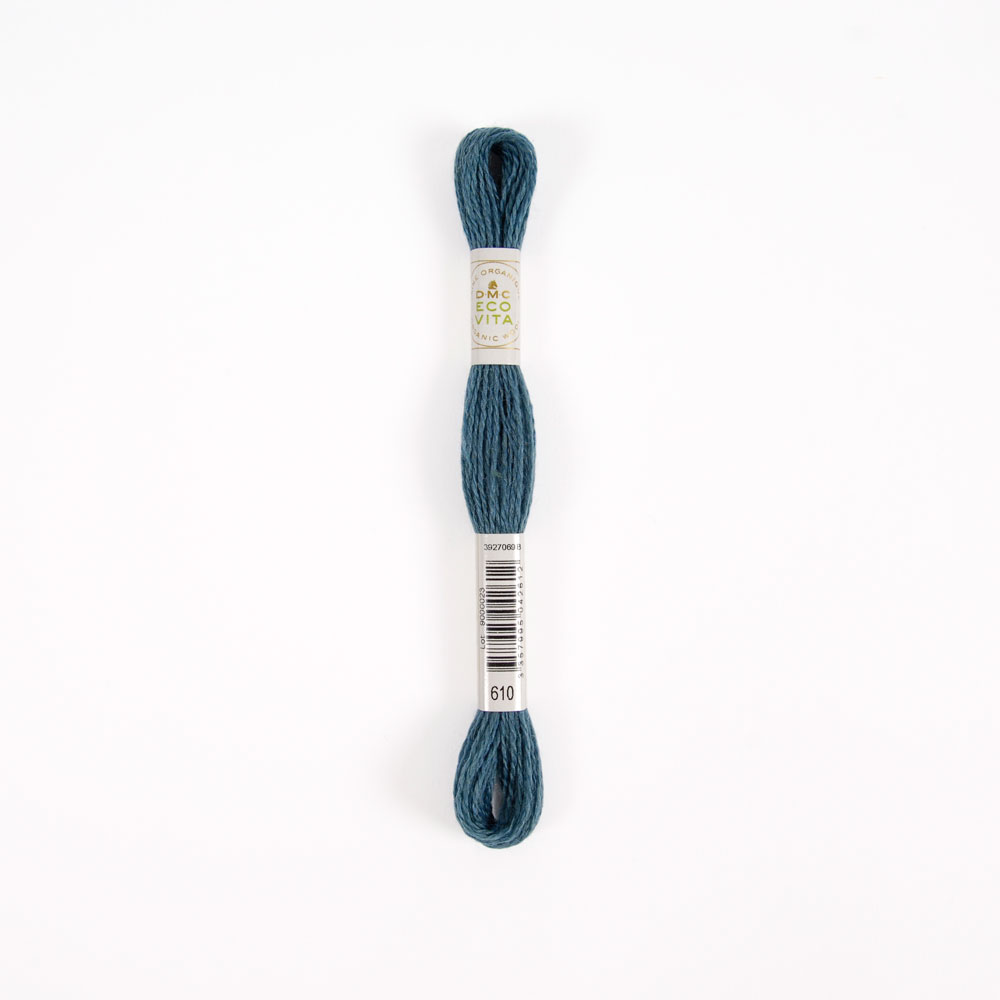 DMC 刺繍糸 エコ ヴィータ ウールスレッド 6カセ入り（#610 藍色系・長さ16m） 360610