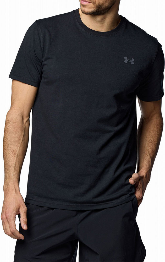 上衣 - アンダーアーマー UAパフォーマンスコットン ショートスリーブTシャツ（Black・サイズ：XL） DOM-1384805-001-XL UNDER ARMOUR