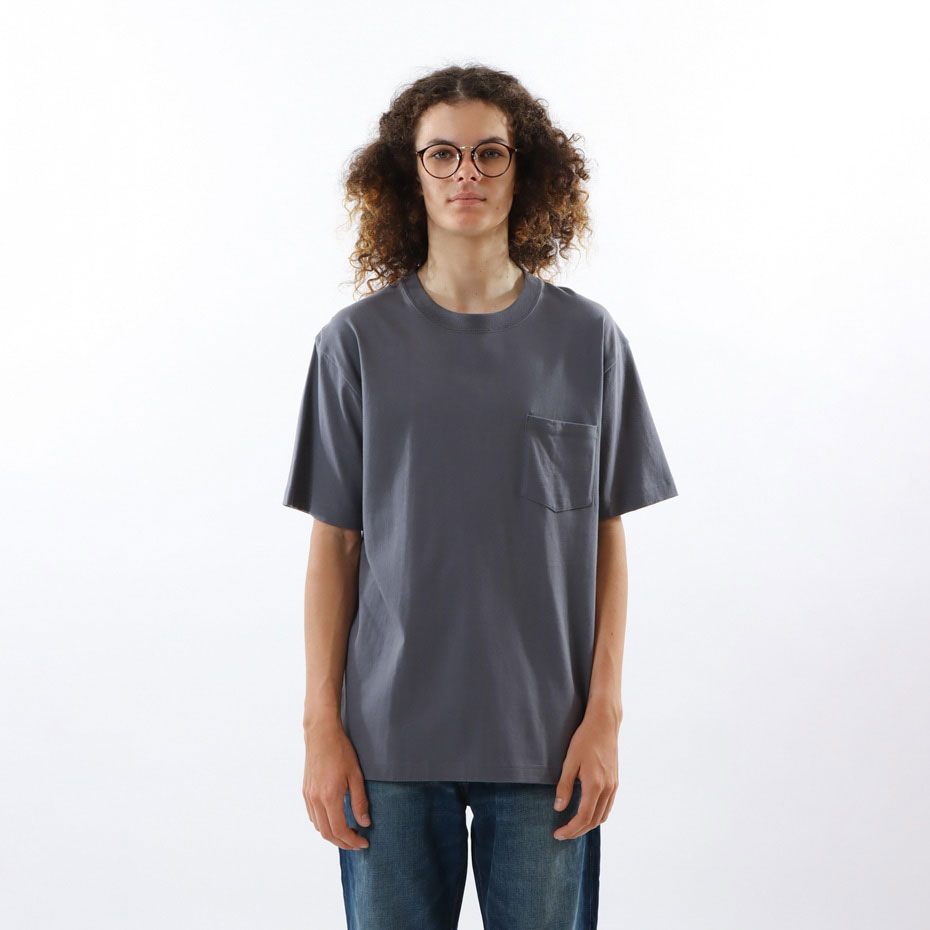 H5190-081-S ヘインズ ビーフィー ポケット Tシャツ(ダークグレー・サイズ:S)