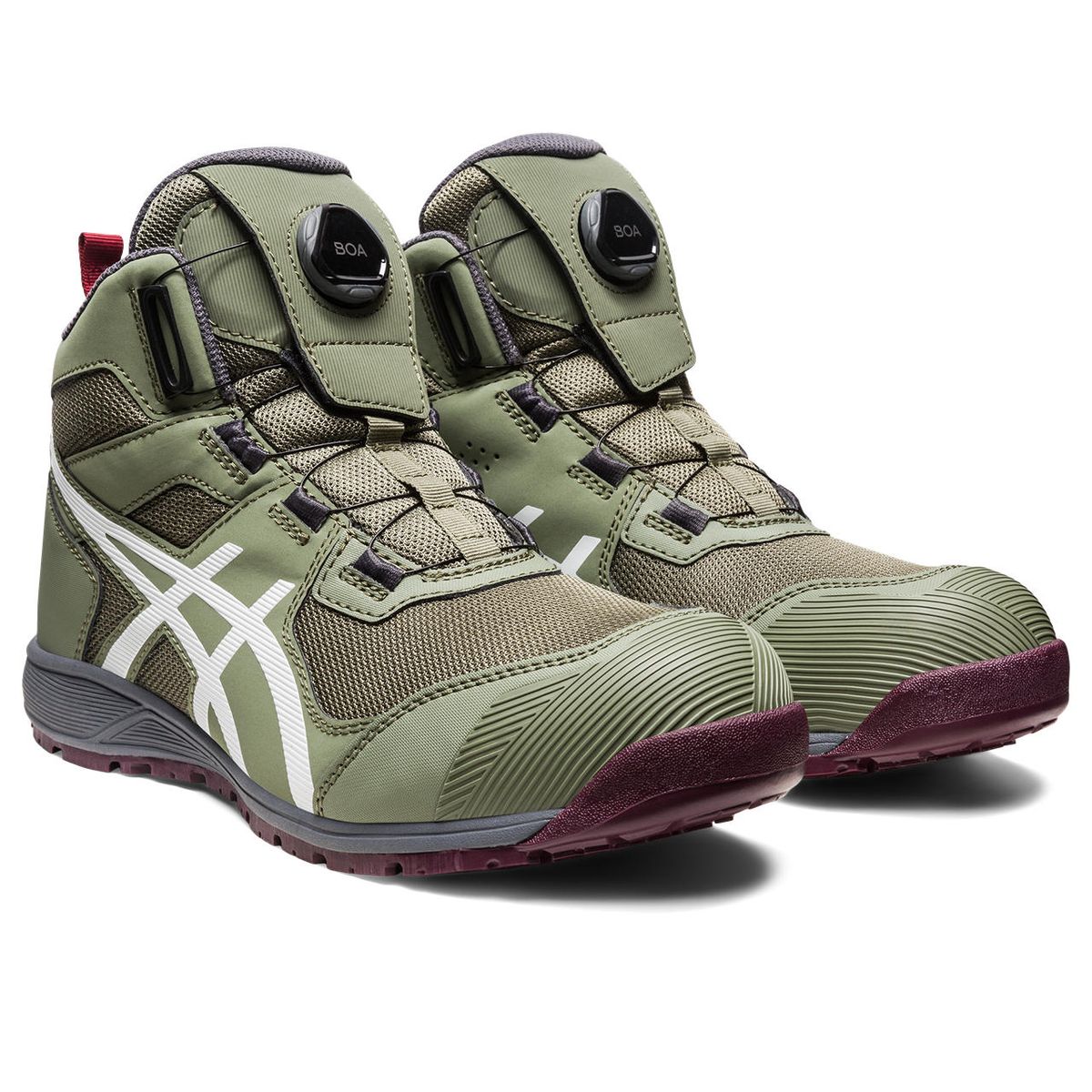 アシックス ウィンジョブ CP214 TS BOA ライケングリーン×ホワイト 25.0cm 1271A056.300-25.0 ASICS WINJOB