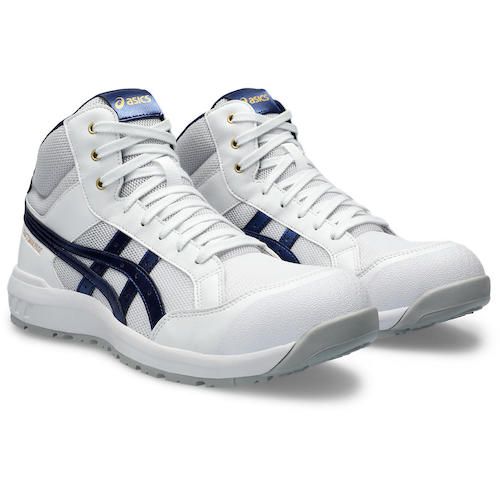 アシックス ウィンジョブ CP218 ホワイト×ピーコート 23.5cm JSAA規格 A種 1273A091.101-23.5 ASICS WINJOB