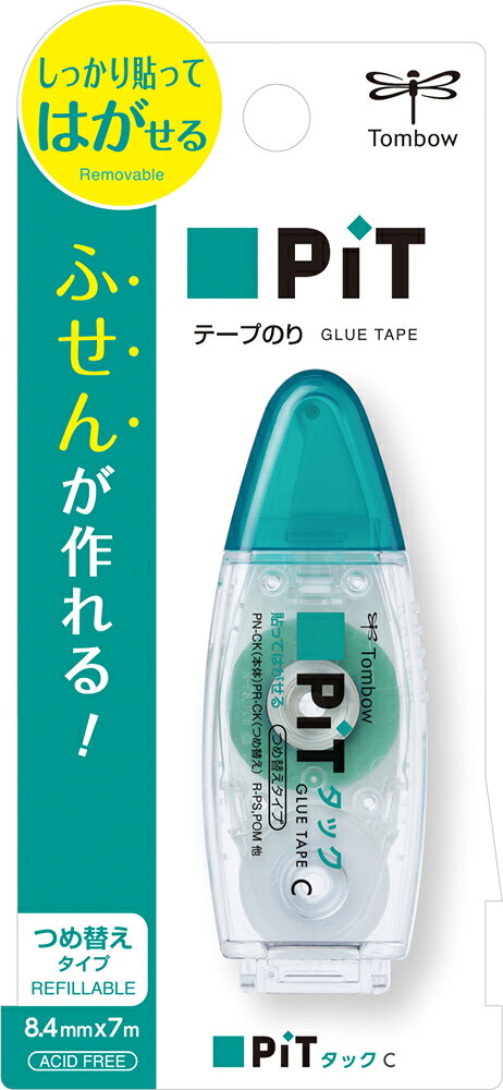 胶水 - トンボ鉛筆 テープのり ピットタックC つめ替えタイプ 8.4mm×7m TOMBOW PN-CK