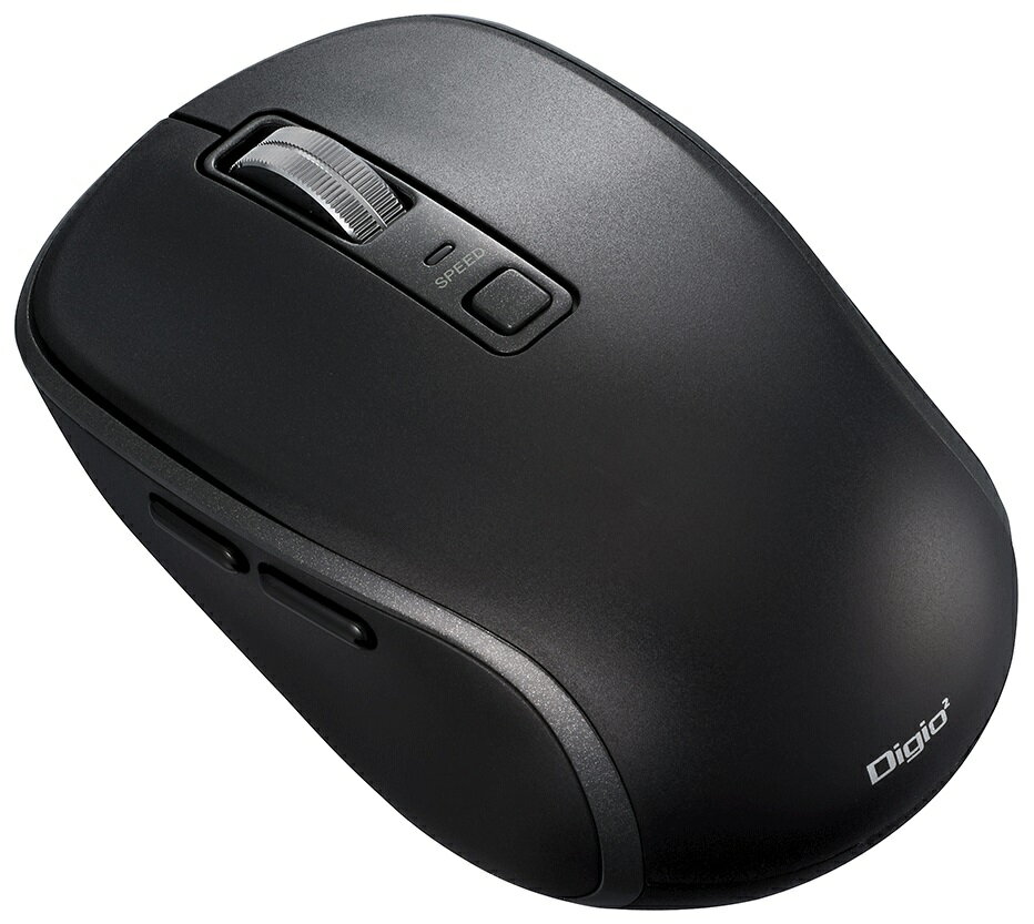 ナカバヤシ Bluetooth 静音 5ボタンBlueLEDマウス 全長98mm（ブラック） Nakabayashi MUS-BKF217BK