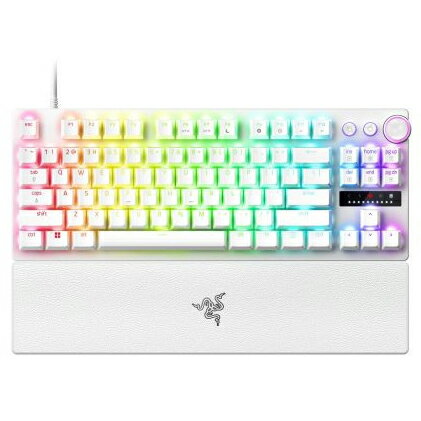 Razer 【国内正規品】ラピッドトリガー対応 光学式オプティカルキーボード 有線 英語配列 Huntsman V3 Pro Tenkeyless (White Edition) RZ03-04981700-R3M1
