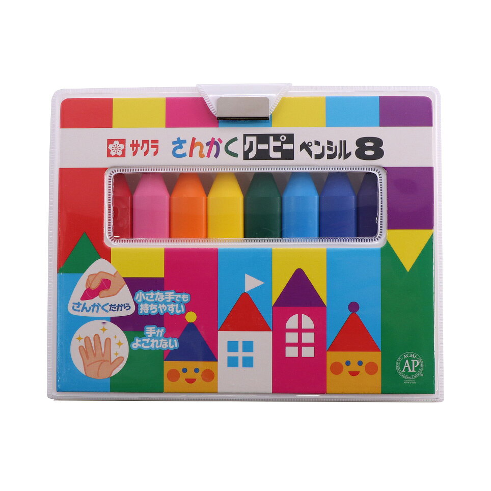 【返品種別A】□「返品種別」について詳しくはこちら□◆三角形で太い形のクーピーペンシルのため、力の弱い幼児が楽しく描け、正しい持ち方もしやすい設計です。◆折れにくく、たっぷり描くことができます。◆ホック付きのソフトケース入りなので、3歳未満児でも開け閉めしやすくなっています。■　仕　様　■本体寸法：幅183×奥行160高さ25mm本体質量：約190g[FYL8P]OAサプライ/OA機器＞オフィス事務用品・文房具＞鉛筆＞色鉛筆