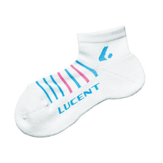 ルーセント Men’s ソックス ショート（ホワイト×ターコイズ・サイズ：XL） XLN3057